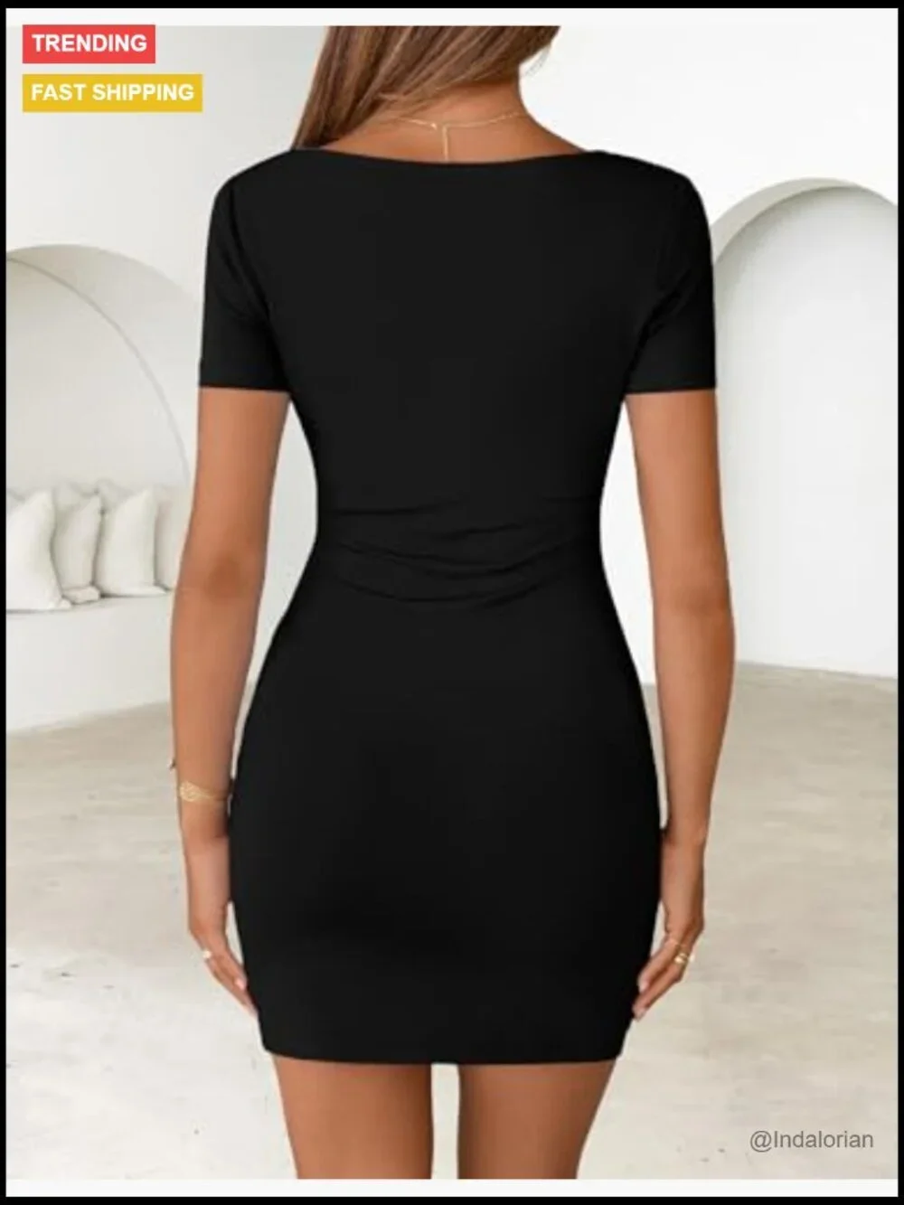 Polyester Elastane Bodycon Mini Dress Ruched Waist Cocktail Party